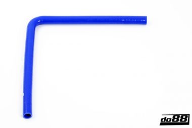 Silikoniletku Sininen 90 astetta pitkällä jalalla 0,5'' (13mm)
