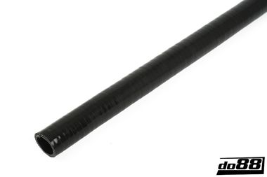 Silikoniletku Musta Joustava sileä 1,125'' (28mm)