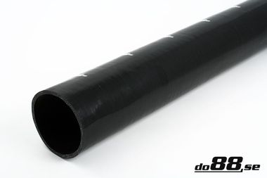 Silikoniletku Suora Musta 4'' (102mm)