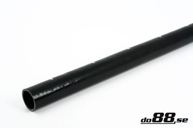 Silikoniletku Suora Musta 1,5'' (38mm)