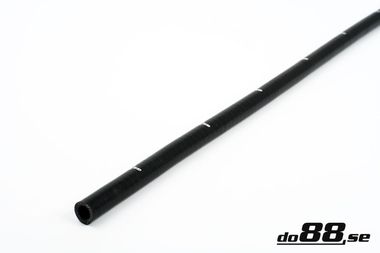 Silikoniletku Suora Musta 0,43'' (11mm)