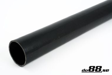 Silikoniletku Suora Musta 5'' (127mm)