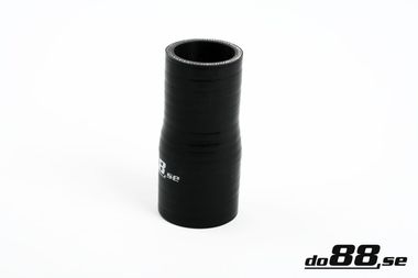 Silikoniletku Musta 1 - 1,125'' (25-28mm)