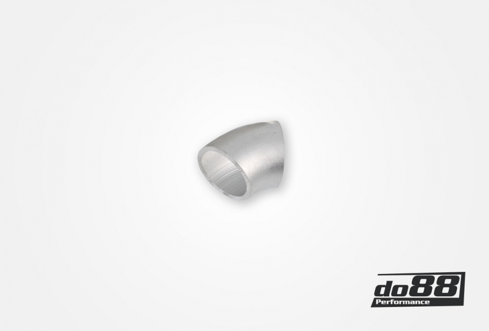 Alumiiniputki 45° 40x3 mm, lyhyt säde