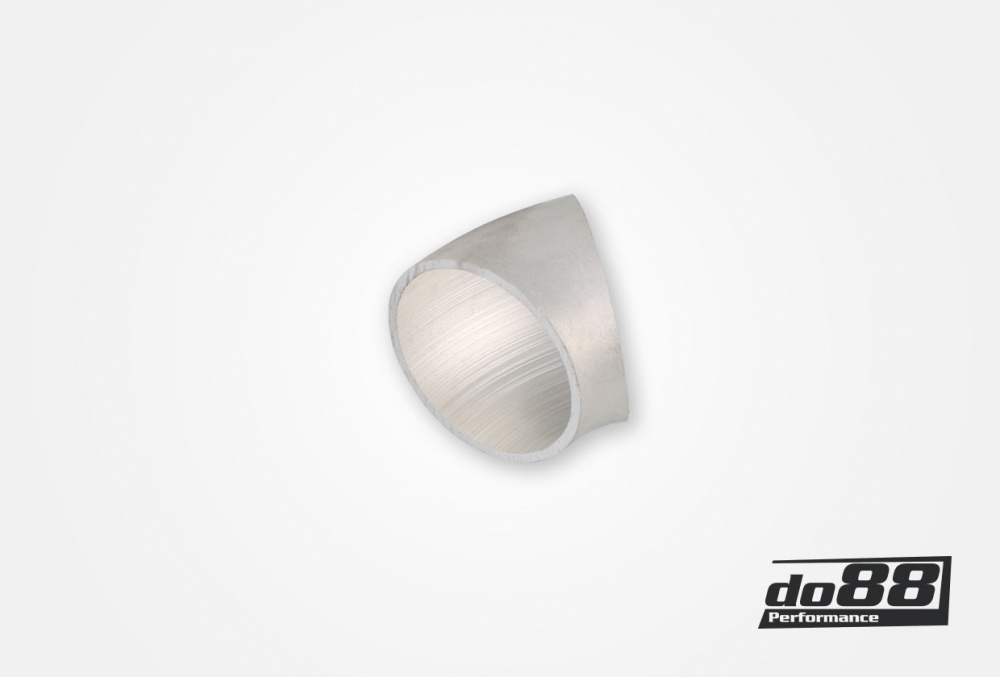 Alumiiniputki 45° 50x3 mm, lyhyt säde