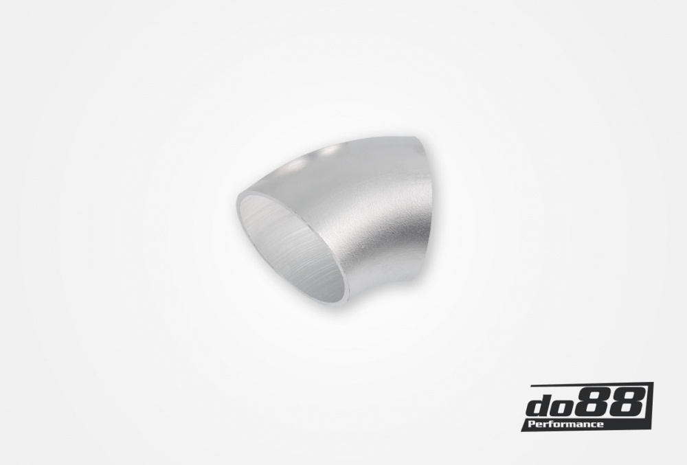Alumiiniputki 45° 76x3 mm, pitkä säde
