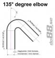 Silikoniletku Sininen 135 astetta 3'' (76mm) Silikoniletku Sininen 135 astetta 3'' (76mm)