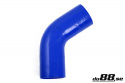 Silikoniletku Sininen 60 astetta 4,25\'\' (108mm) Silikoniletku Sininen 60 astetta 4,25\'\' (108mm)