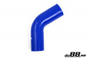 Silikoniletku Sininen 60 astetta 2,126\'\' (54mm)