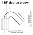 Silikoniletku Sininen 135 astetta 2 - 2,5'' (51-63mm) Silikoniletku Sininen 135 astetta 2 - 2,5'' (51-63mm)