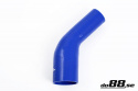 Silikoniletku Sininen 45 astetta 2,25 - 2,5\'\' (57 - 63mm)