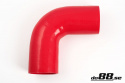 Silikoniletku Punainen 90 astetta 3,25\'\' (83mm)