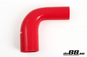 Silikoniletku Punainen 90 astetta 1,375 - 2\'\' (35 - 51mm)