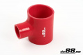 Silikoniletku Punainen T 3'' + 1''  (76mm+25mm) Silikoniletku Punainen T 3'' + 1''  (76mm+25mm)