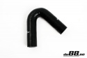 Silikoniletku Musta 135 astetta 1,18\'\' (30mm)