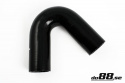 Silikoniletku Musta 135 astetta 2,126\'\' (54mm) Silikoniletku Musta 135 astetta 2,126\'\' (54mm)