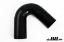 Silikoniletku Musta 135 astetta 2,56\'\' (65mm)