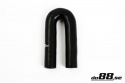 Silikoniletku Musta 180 astetta 1,25\'\' (32mm) Silikoniletku Musta 180 astetta 1,25\'\' (32mm)