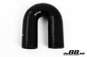 Silikoniletku Musta 180 astetta 2,56\'\' (65mm) Silikoniletku Musta 180 astetta 2,56\'\' (65mm)