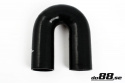 Silikoniletku Musta 180 astetta 2,75\'\' (70mm)