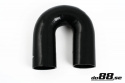 Silikoniletku Musta 180 astetta 2,875\'\' (73mm)