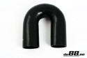 Silikoniletku Musta 180 astetta 3,125\'\' (80mm) Silikoniletku Musta 180 astetta 3,125\'\' (80mm)