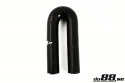 Silikoniletku Musta 180 astetta 0,3125\'\' (8mm)