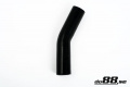 Silikoniletku Musta 25 astetta 1,5'' (38mm) Silikoniletku Musta 25 astetta 1,5'' (38mm)