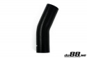 Silikoniletku Musta 25 astetta 1,875\'\' (48mm)