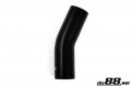 Silikoniletku Musta 25 astetta 1,875'' (48mm) Silikoniletku Musta 25 astetta 1,875'' (48mm)