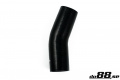 Silikoniletku Musta 25 astetta 2,375'' (60mm) Silikoniletku Musta 25 astetta 2,375'' (60mm)
