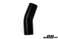 Silikoniletku Musta 25 astetta 3,25'' (83mm) Silikoniletku Musta 25 astetta 3,25'' (83mm)