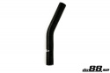 Silikoniletku Musta 25 astetta 0,375\'\' (9,5mm)