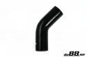 Silikoniletku Musta 45 astetta 2,126\'\' (54mm)
