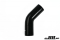 Silikoniletku Musta 45 astetta 2,375'' (60mm) Silikoniletku Musta 45 astetta 2,375'' (60mm)