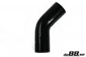 Silikoniletku Musta 45 astetta 2,875\'\' (73mm)