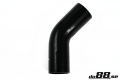 Silikoniletku Musta 45 astetta 3'' (76mm) Silikoniletku Musta 45 astetta 3'' (76mm)