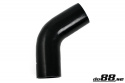 Silikoniletku Musta 60 astetta 4\'\' (102mm) Silikoniletku Musta 60 astetta 4\'\' (102mm)