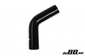 Silikoniletku Musta 60 astetta 1,625'' (41mm) Silikoniletku Musta 60 astetta 1,625'' (41mm)
