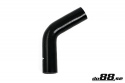 Silikoniletku Musta 60 astetta 1,75\'\' (45mm)