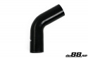 Silikoniletku Musta 60 astetta 2,375\'\' (60mm)