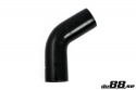 Silikoniletku Musta 60 astetta 2,56\'\' (65mm) Silikoniletku Musta 60 astetta 2,56\'\' (65mm)