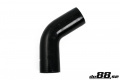 Silikoniletku Musta 60 astetta 2,75'' (70mm) Silikoniletku Musta 60 astetta 2,75'' (70mm)