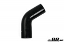 Silikoniletku Musta 60 astetta 2,75\'\' (70mm) Silikoniletku Musta 60 astetta 2,75\'\' (70mm)
