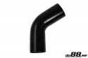 Silikoniletku Musta 60 astetta 3,25\'\' (83mm) Silikoniletku Musta 60 astetta 3,25\'\' (83mm)