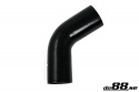 Silikoniletku Musta 60 astetta 3,5\'\' (89mm)