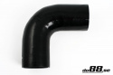 Silikoniletku Musta 90 astetta 4\'\' (102mm) Silikoniletku Musta 90 astetta 4\'\' (102mm)