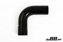 Silikoniletku Musta 90 astetta 1,625\'\' (41mm)