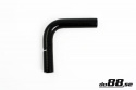 Silikoniletku Musta 90 astetta 0,375\'\' (9.5mm)
