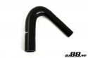 Silikoniletku Musta 135 astetta 0,5 - 0,625\'\' (13-16mm)